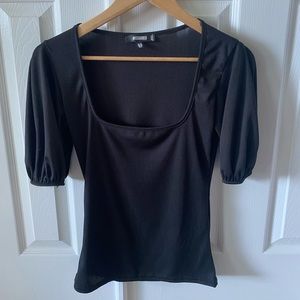 Fitted black blouse